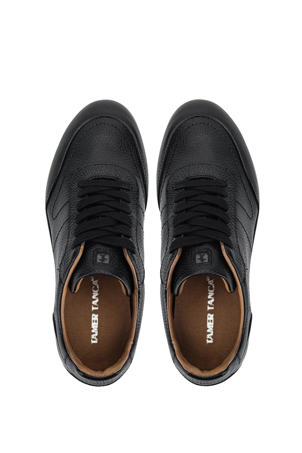 Tamer Tanca Erkek Hakiki Deri Siyah Sneakers & Spor Ayakkabı