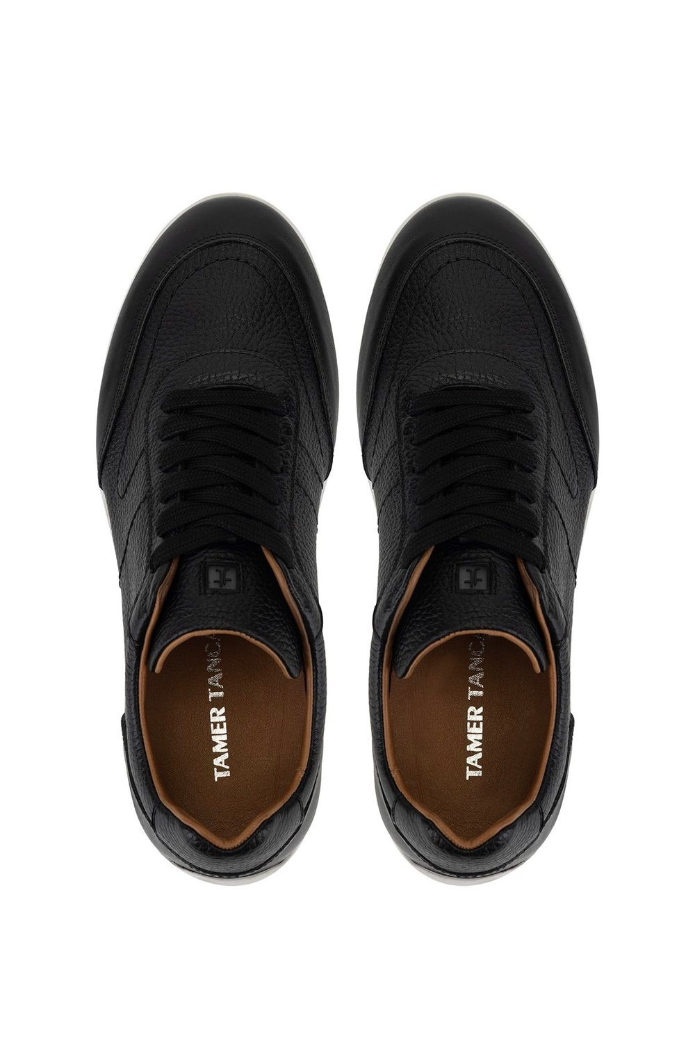 Tamer Tanca Erkek Hakiki Deri Siyah Sneakers & Spor Ayakkabı
