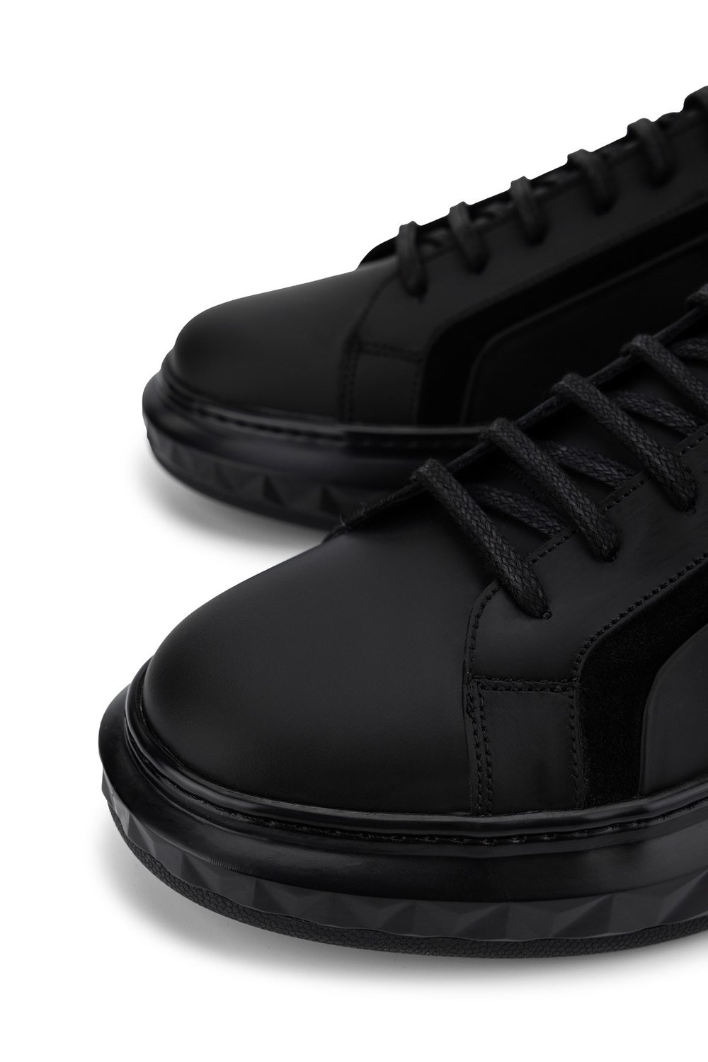 Tamer Tanca Erkek Hakiki Deri Siyah Sneakers & Spor Ayakkabı