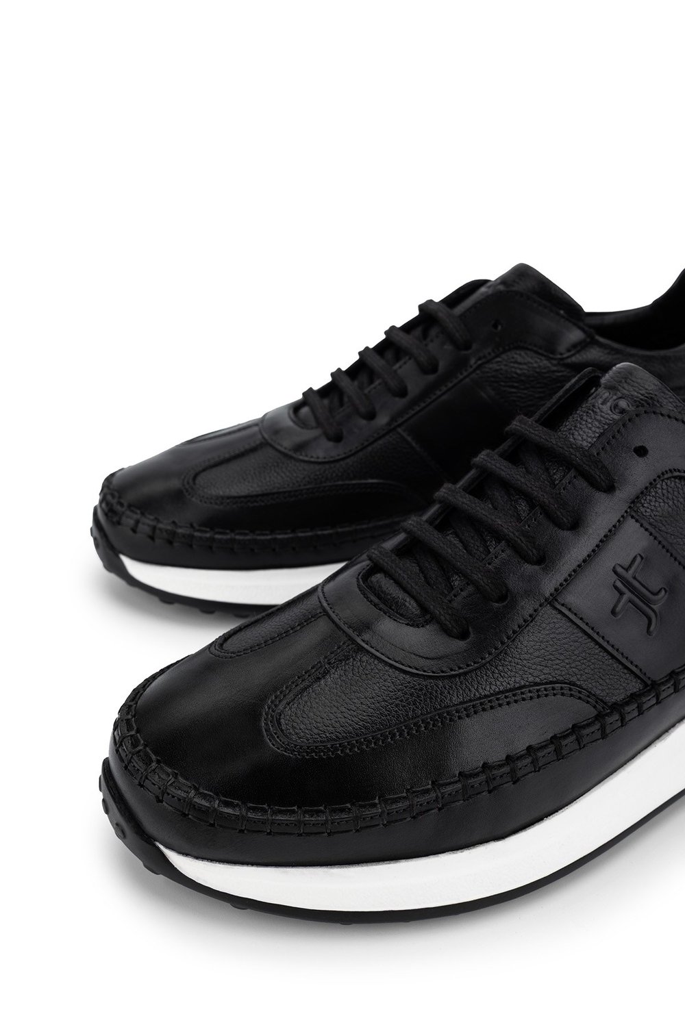 Tamer Tanca Erkek Hakiki Deri Siyah Sneakers & Spor Ayakkabı