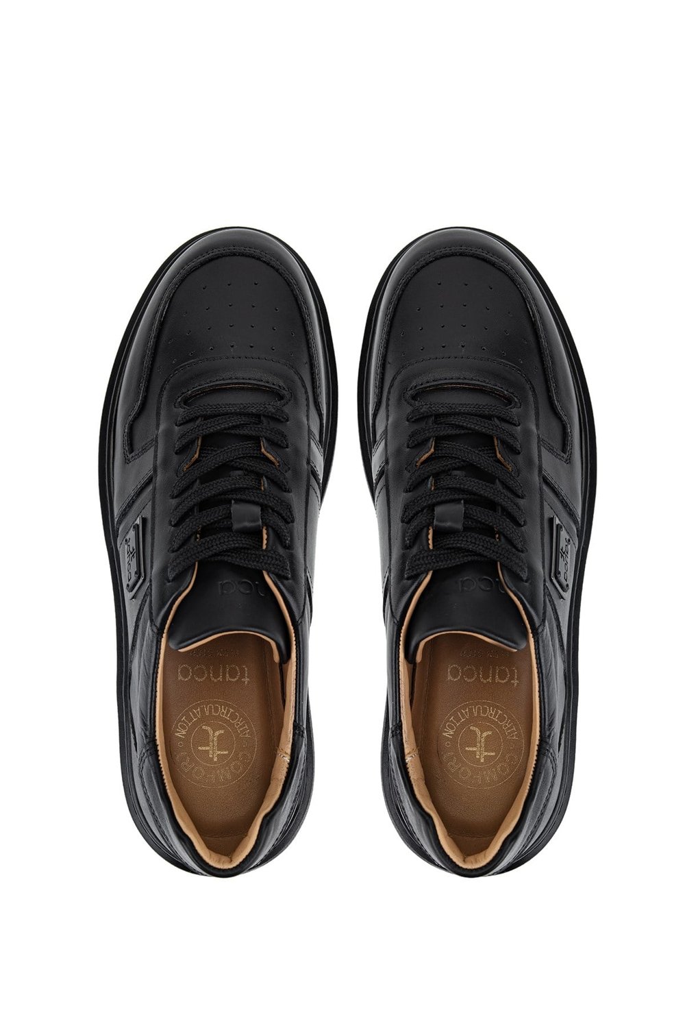 Tamer Tanca Erkek Hakiki Deri Siyah Sneakers & Spor Ayakkabı