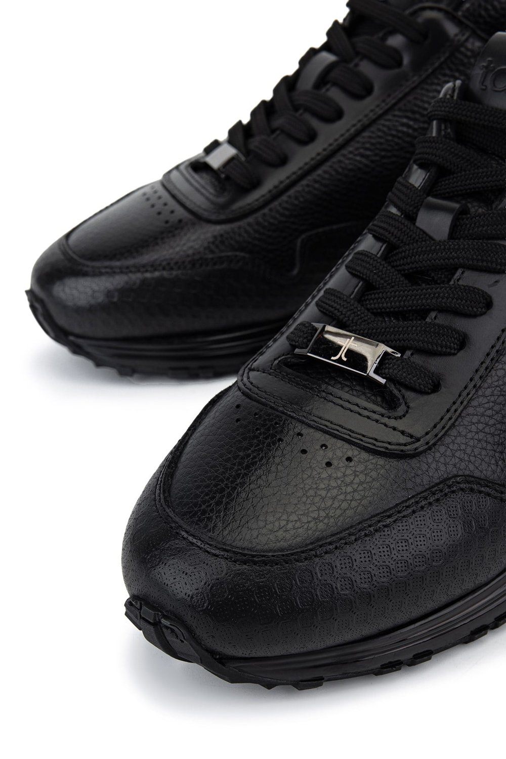Tamer Tanca Erkek Hakiki Deri Siyah Sneakers & Spor Ayakkabı