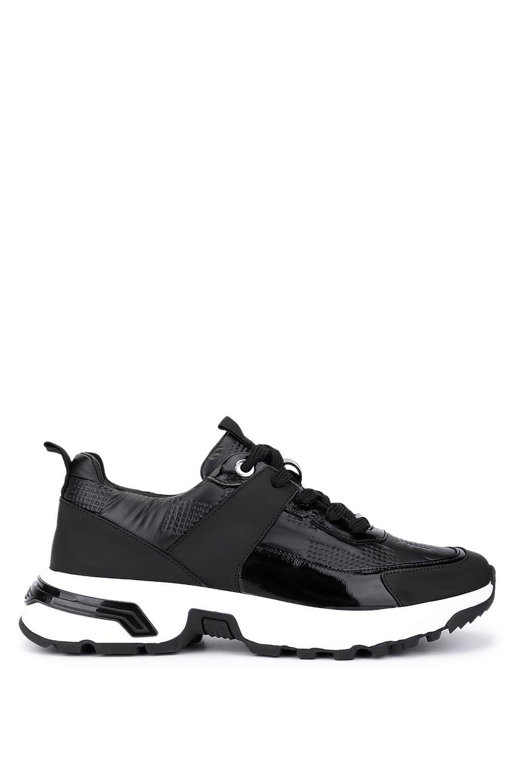 Tamer Tanca Erkek Hakiki Deri Siyah Sneakers & Spor Ayakkabı