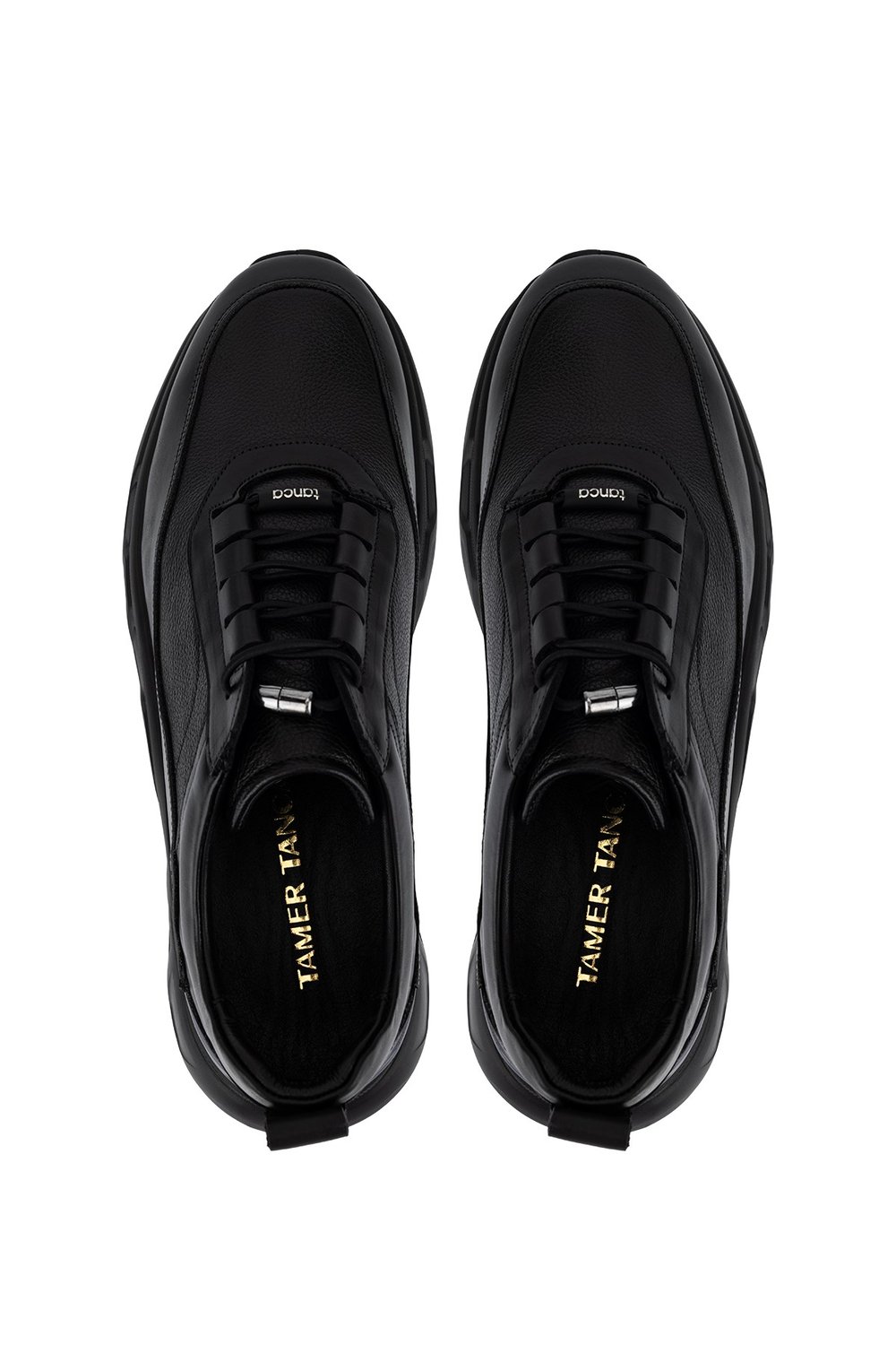 Tamer Tanca Erkek Hakiki Deri siyah Sneakers & Spor Ayakkabı
