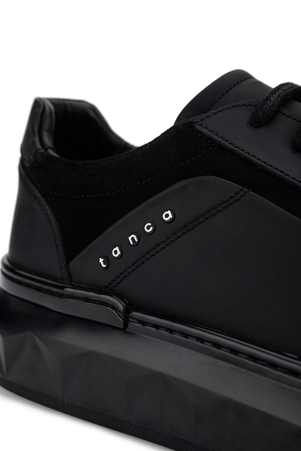 Tamer Tanca Erkek Hakiki Deri Siyah Sneakers & Spor Ayakkabı