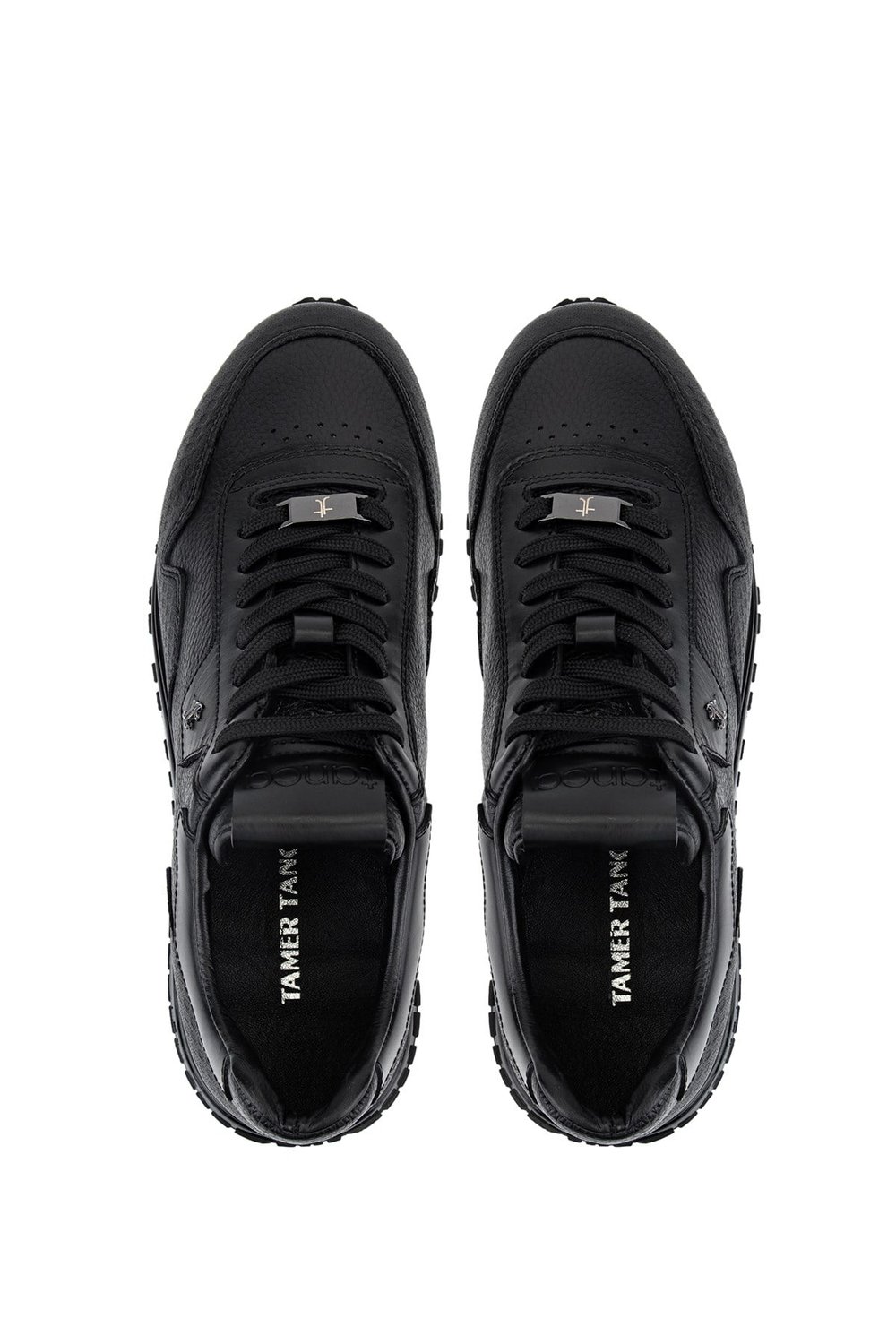 Tamer Tanca Erkek Hakiki Deri Siyah Sneakers & Spor Ayakkabı
