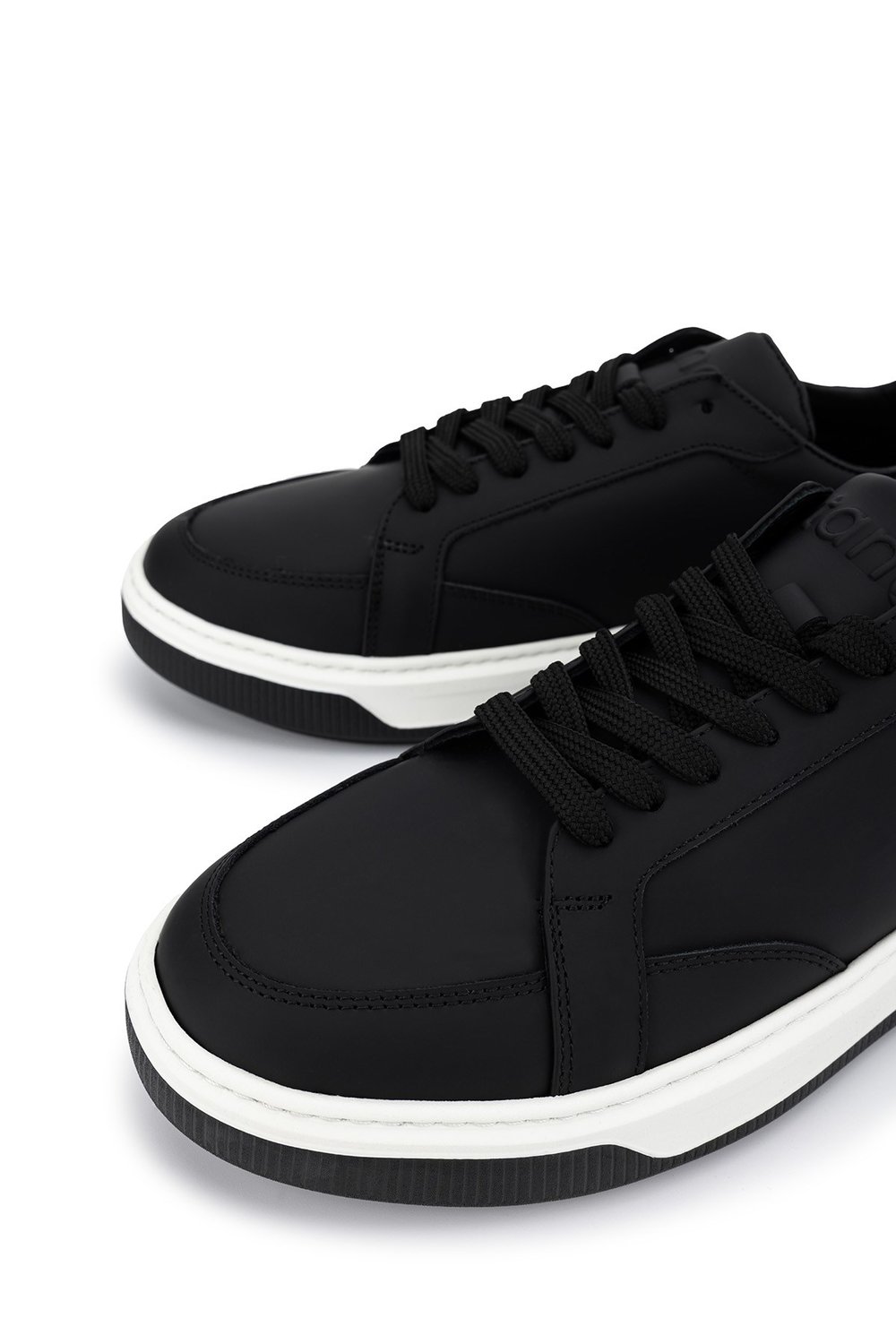 Tamer Tanca Erkek Hakiki Deri Siyah Sneakers & Spor Ayakkabı