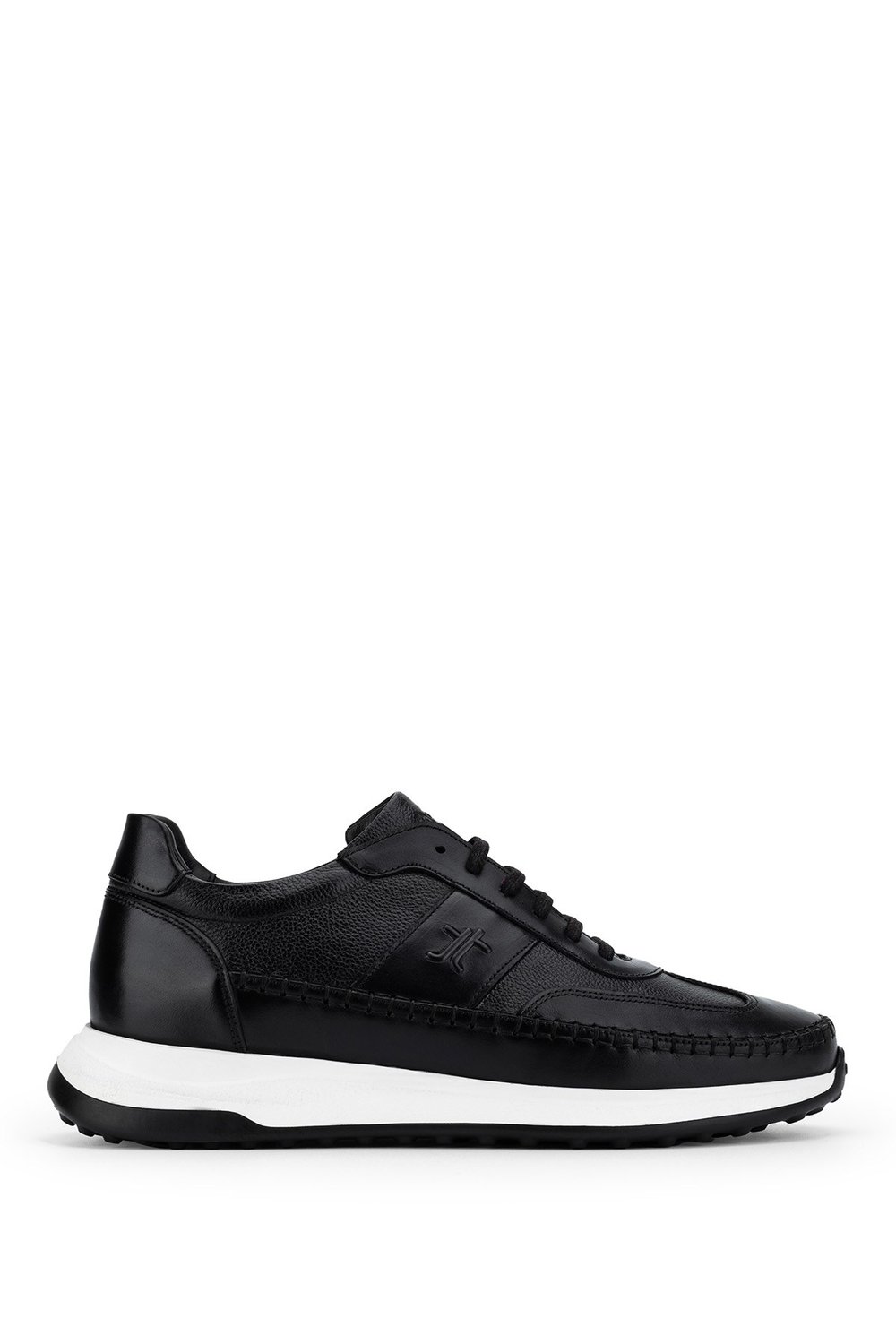 Tamer Tanca Erkek Hakiki Deri Siyah Sneakers & Spor Ayakkabı