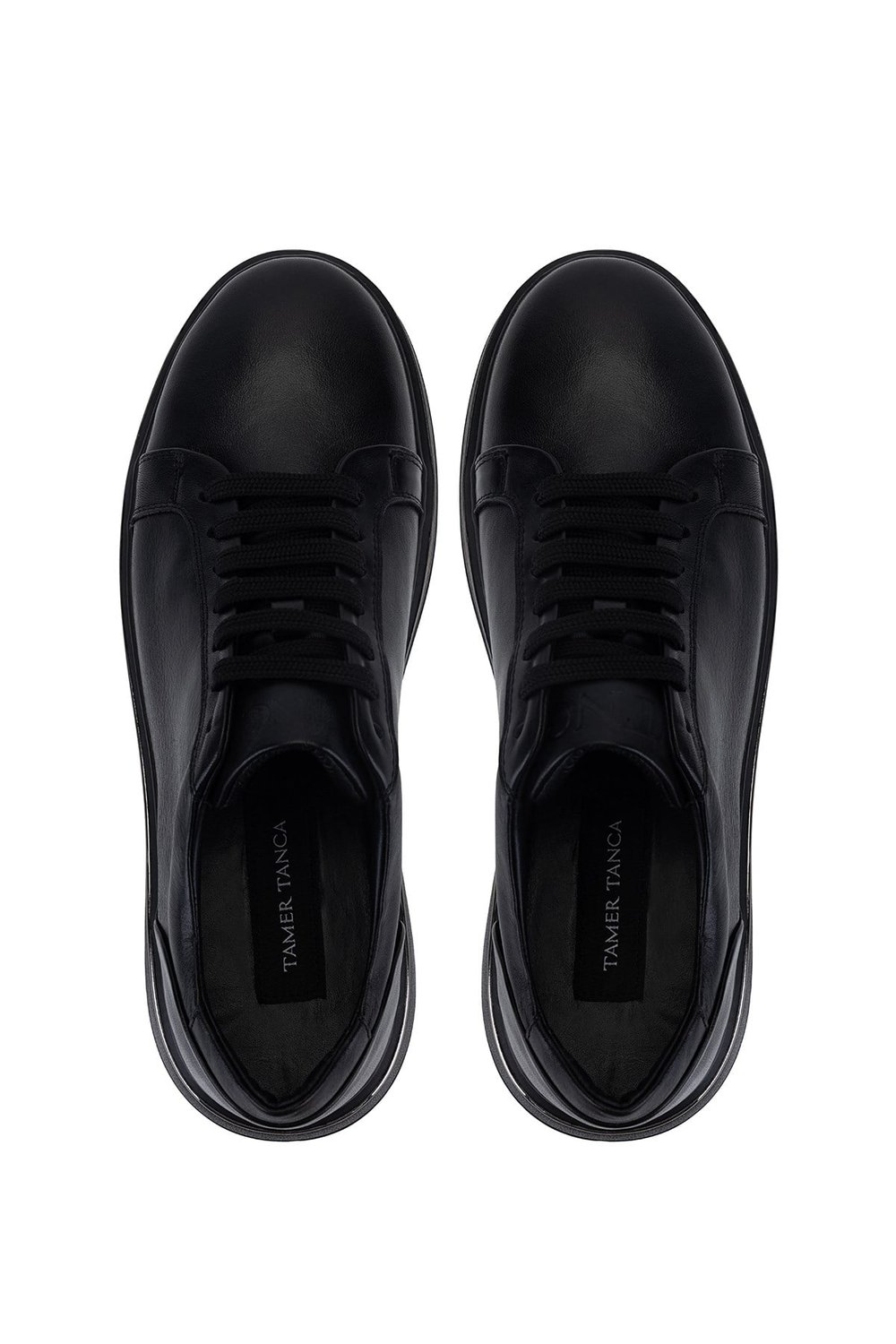 Tamer Tanca Erkek Hakiki Deri Siyah Sneakers & Spor Ayakkabı