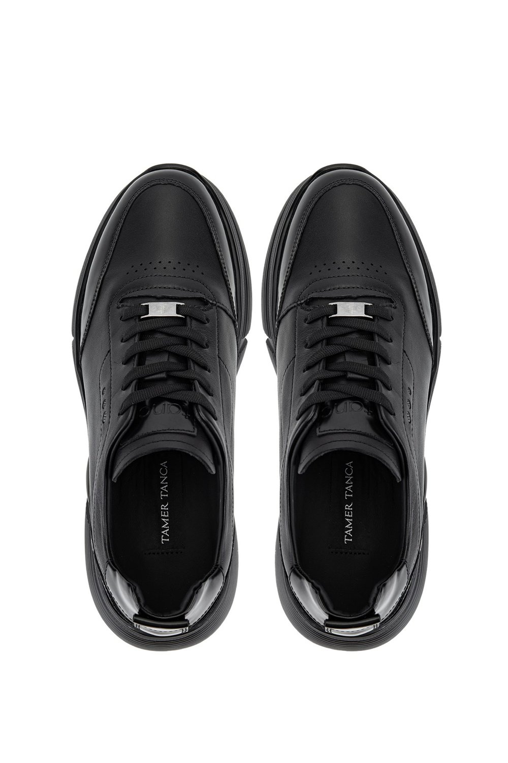 Tamer Tanca Erkek Hakiki Deri Siyah Sneakers & Spor Ayakkabı