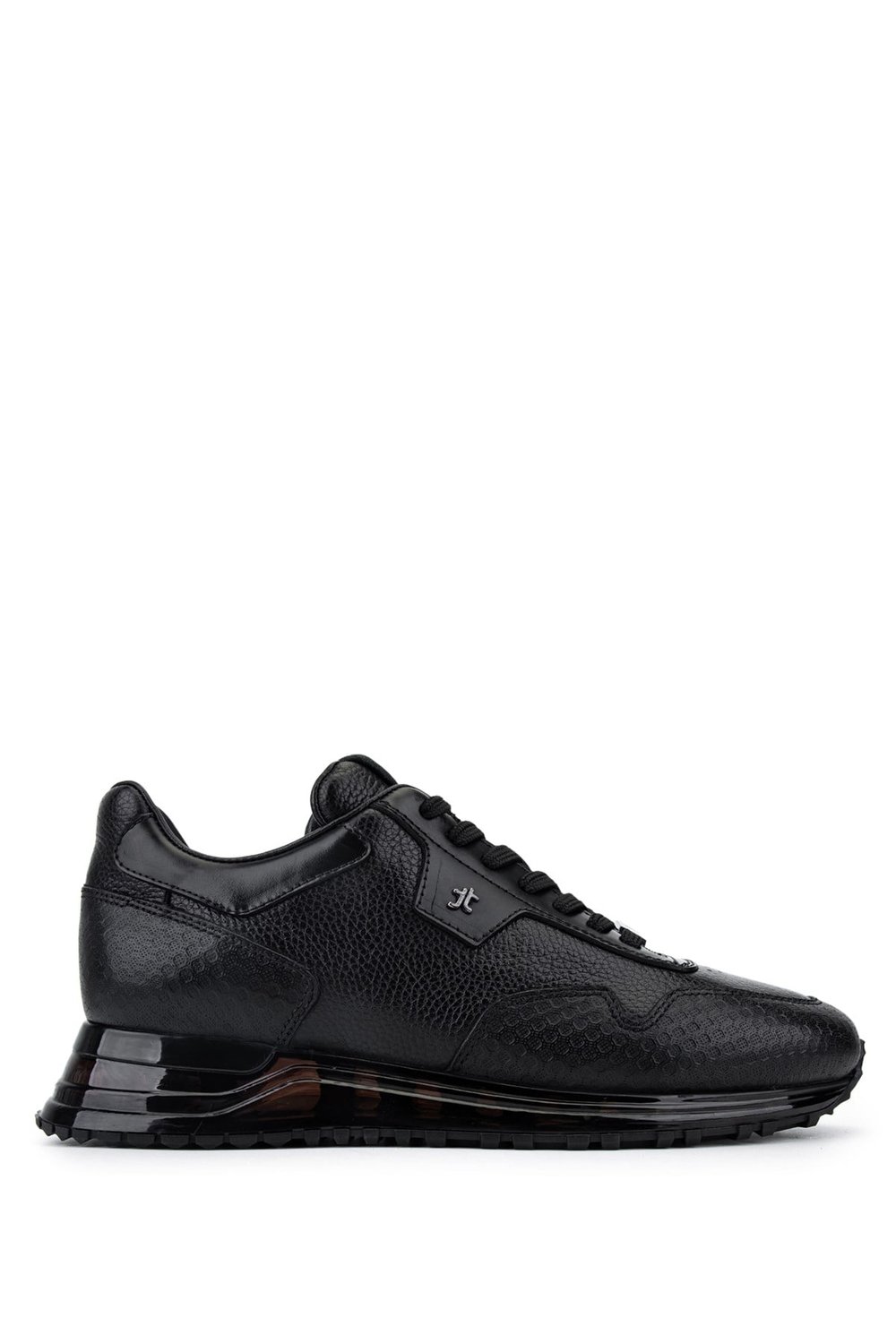 Tamer Tanca Erkek Hakiki Deri Siyah Sneakers & Spor Ayakkabı