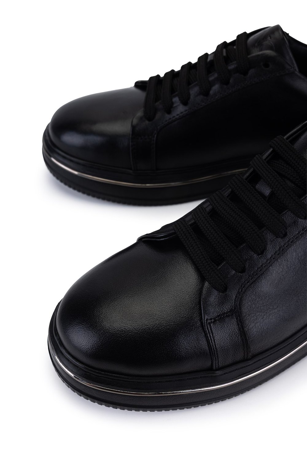 Tamer Tanca Erkek Hakiki Deri Siyah Sneakers & Spor Ayakkabı