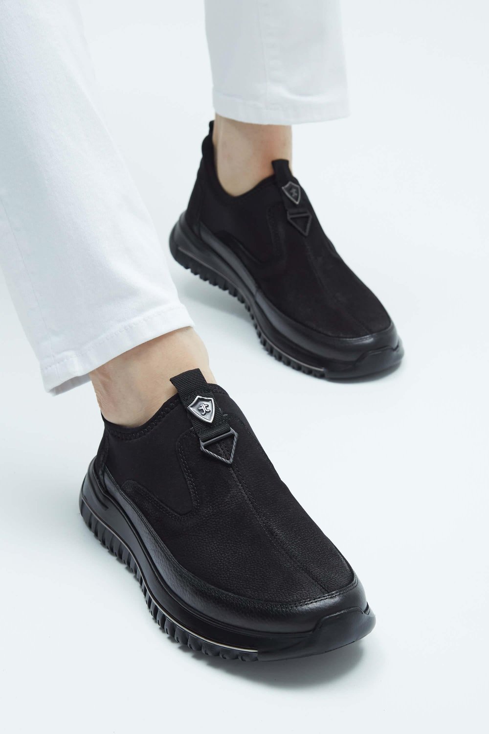 Tamer Tanca Erkek Hakiki Deri Siyah Sneakers & Spor Ayakkabı