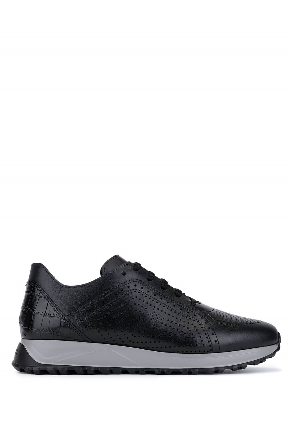 Tamer Tanca Erkek Hakiki Deri Siyah Sneakers & Spor Ayakkabı