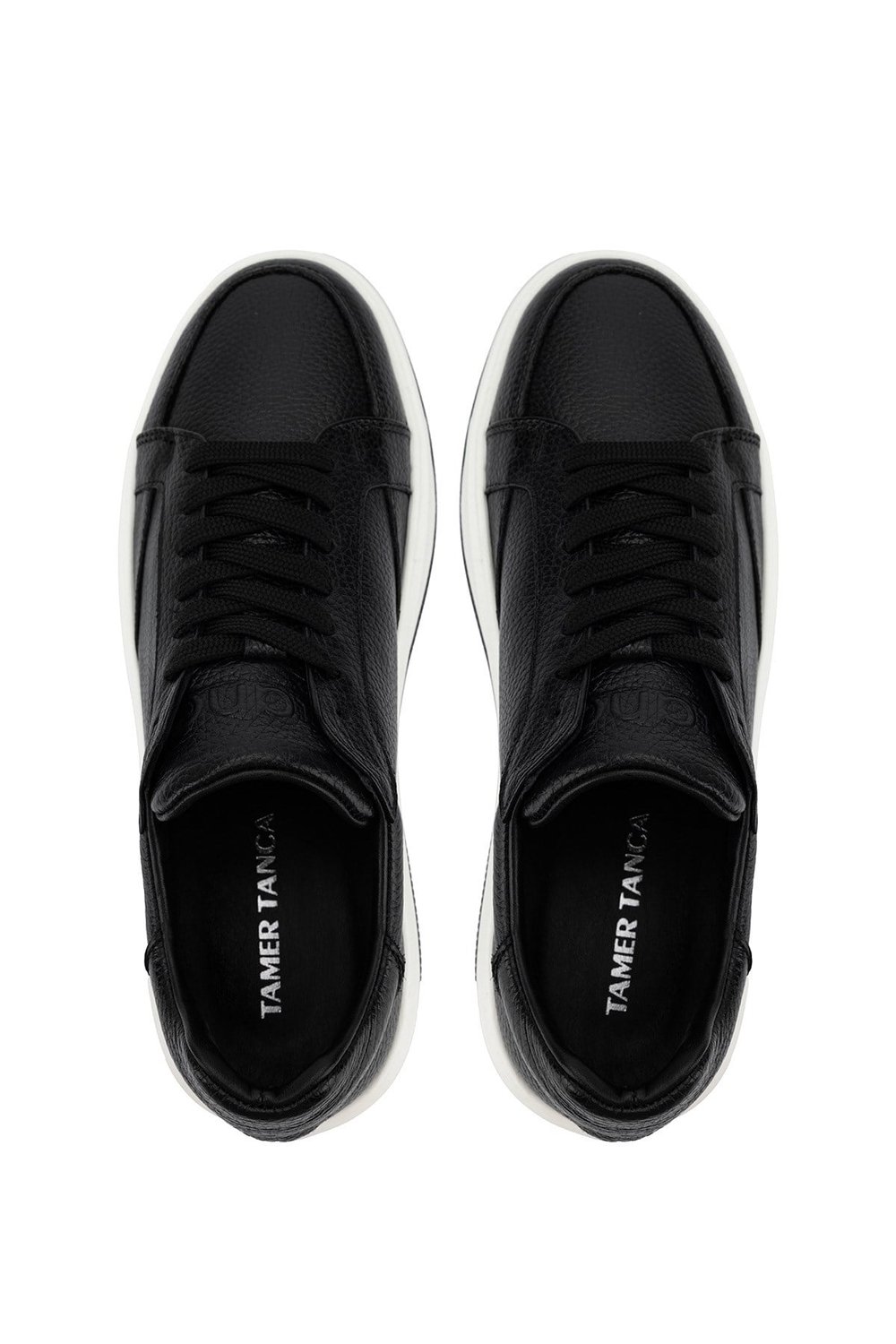 Tamer Tanca Erkek Hakiki Deri Siyah Sneakers & Spor Ayakkabı