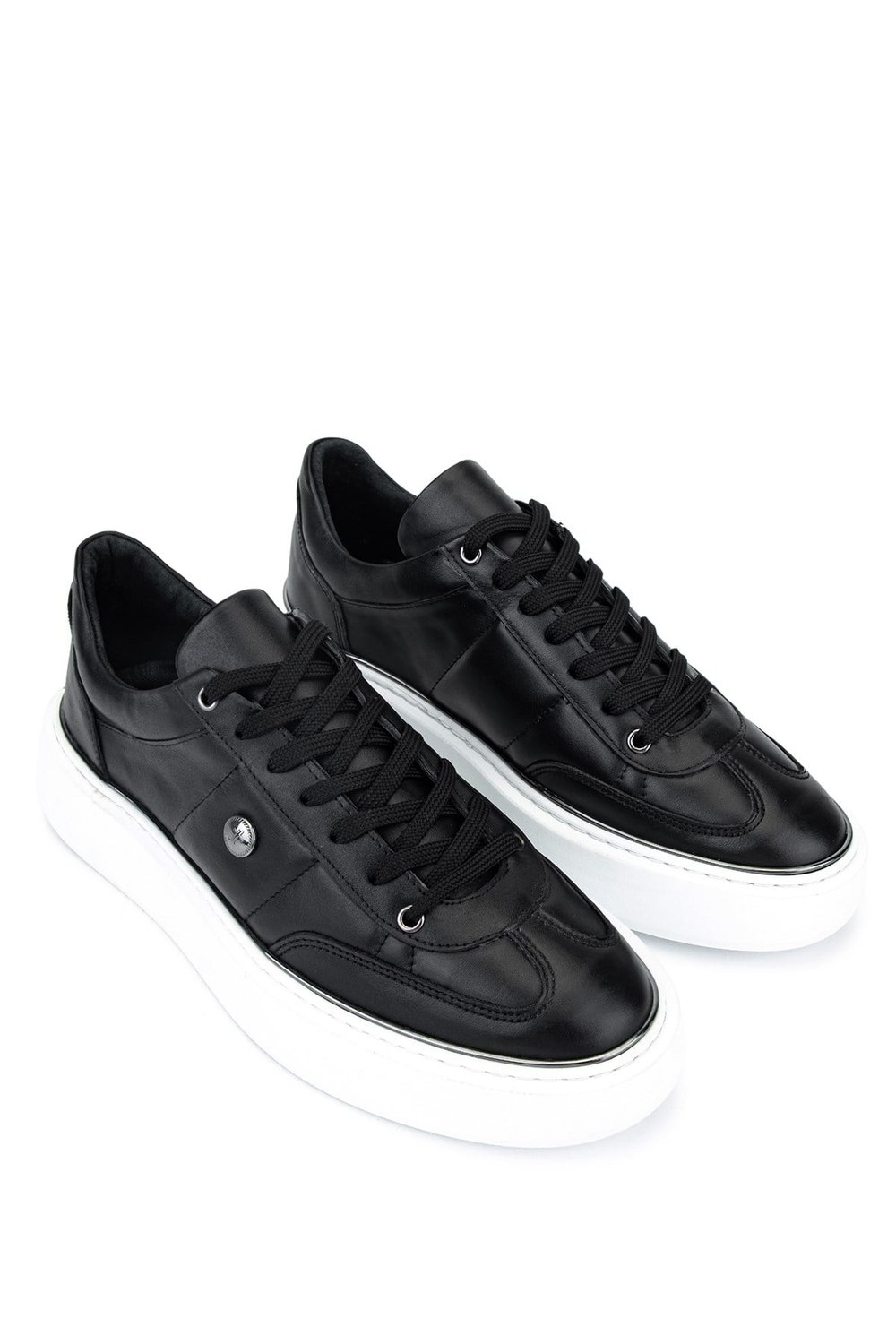 Tamer Tanca Erkek Hakiki Deri Siyah Sneakers & Spor Ayakkabı