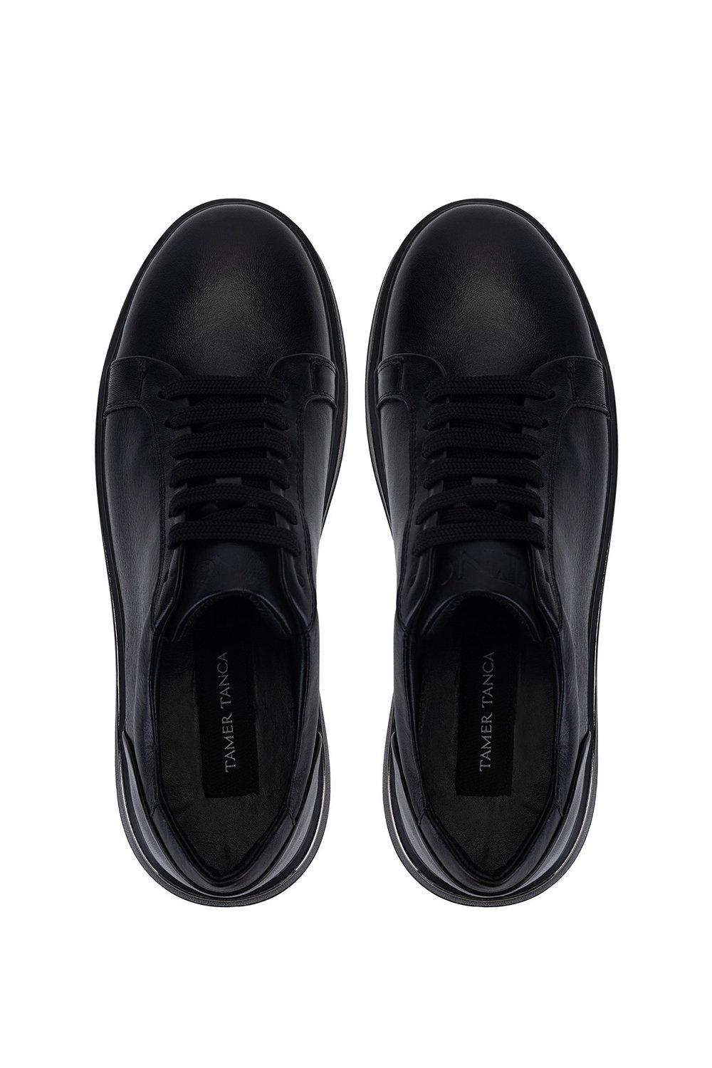 Tamer Tanca Erkek Hakiki Deri Siyah Sneakers & Spor Ayakkabı