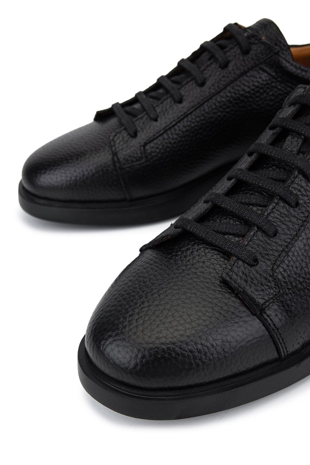 Tamer Tanca Erkek Hakiki Deri Siyah Sneakers & Spor Ayakkabı