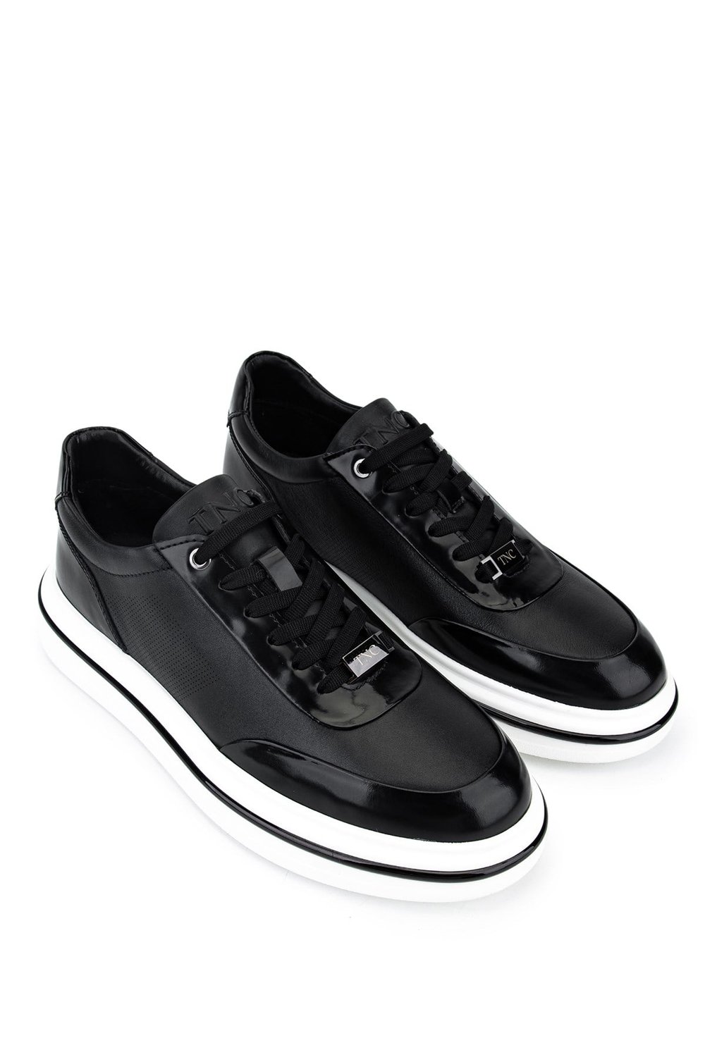 Tamer Tanca Erkek Hakiki Deri Siyah Sneakers & Spor Ayakkabı