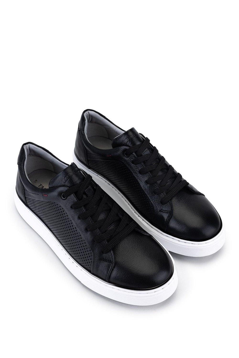 Tamer Tanca Erkek Hakiki Deri Siyah Sneakers & Spor Ayakkabı