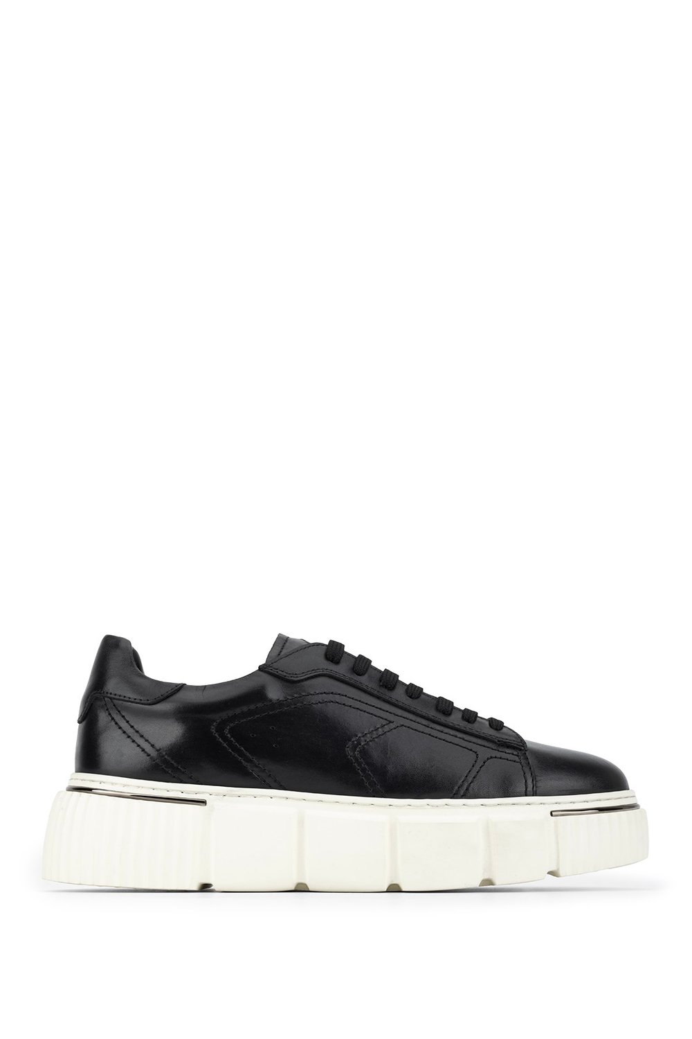 Tamer Tanca Erkek Hakiki Deri Siyah Sneakers & Spor Ayakkabı