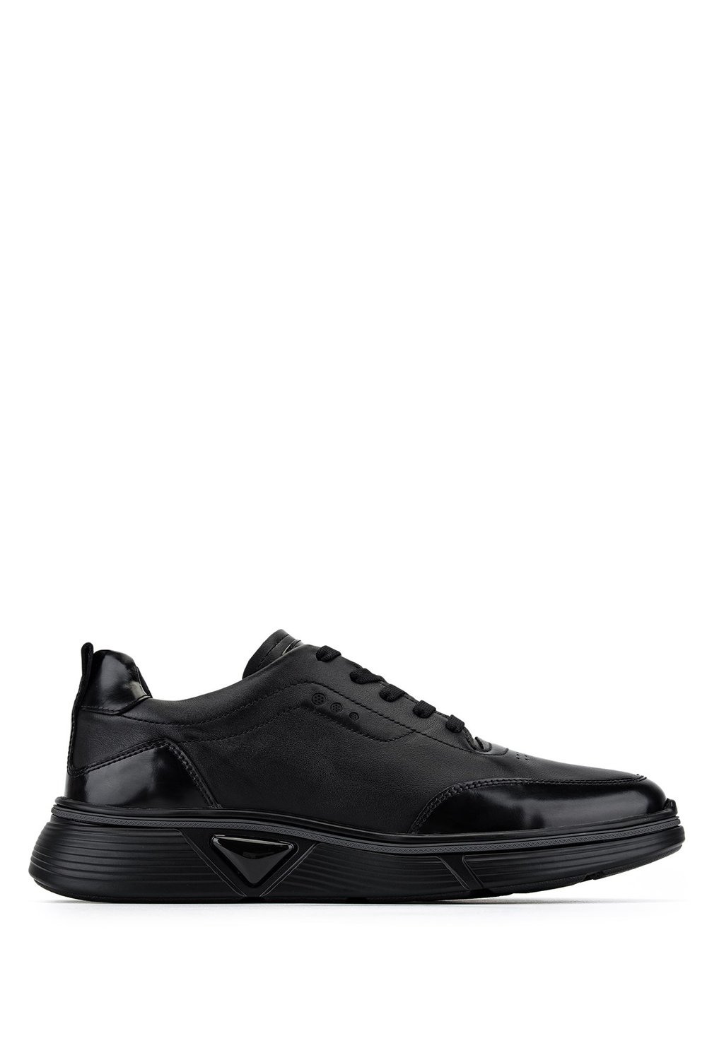 Tamer Tanca Erkek Hakiki Deri Siyah Sneakers & Spor Ayakkabı