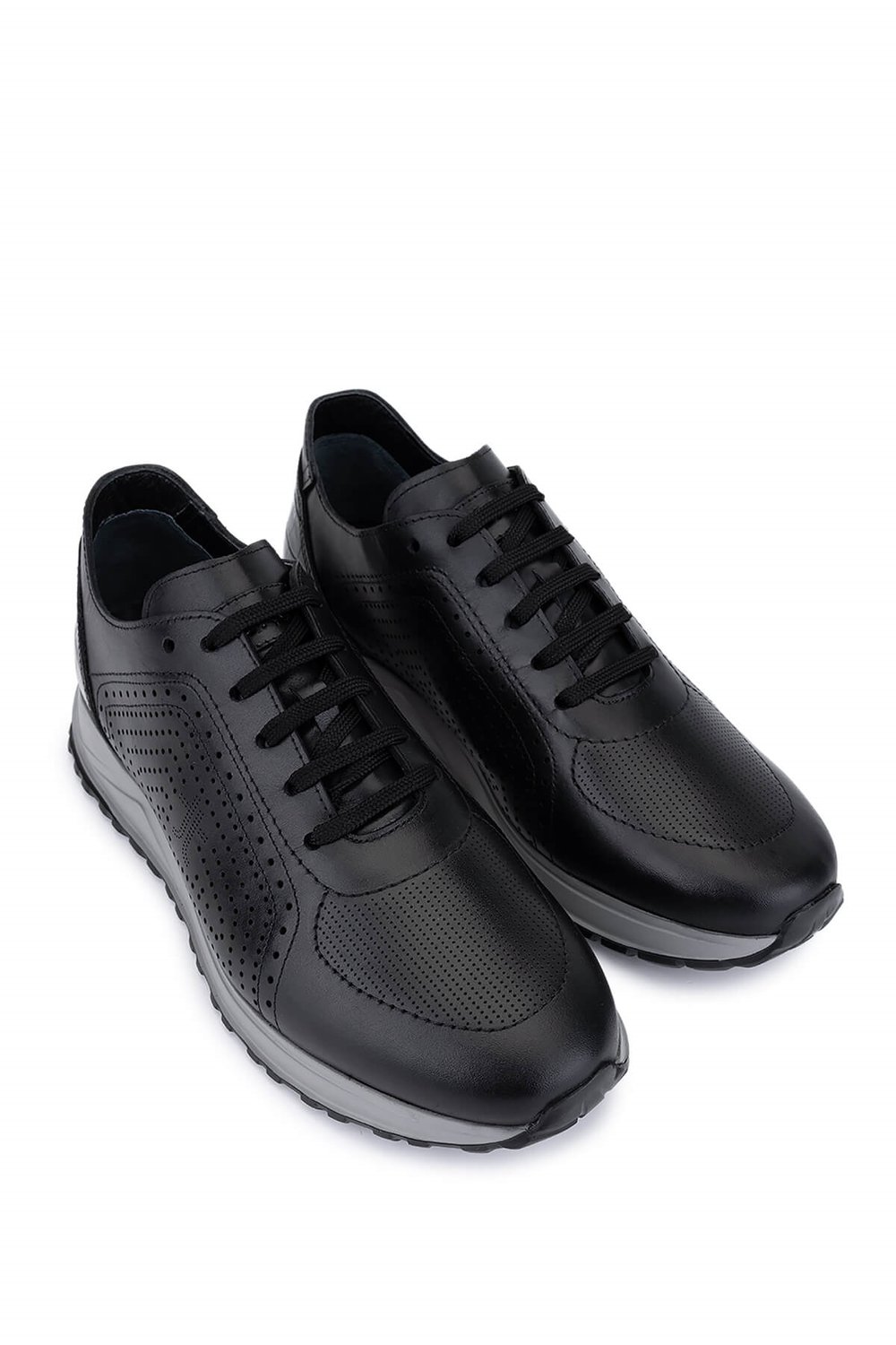 Tamer Tanca Erkek Hakiki Deri Siyah Sneakers & Spor Ayakkabı