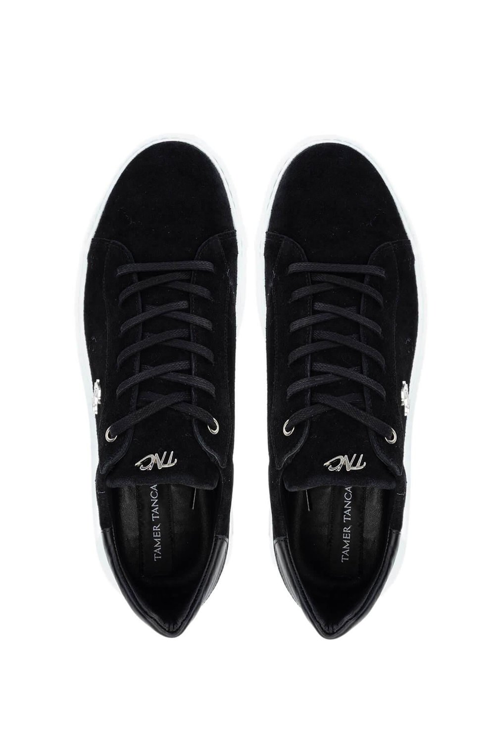 Tamer Tanca Erkek Hakiki Deri Siyah Süet Sneakers & Spor Ayakkabı