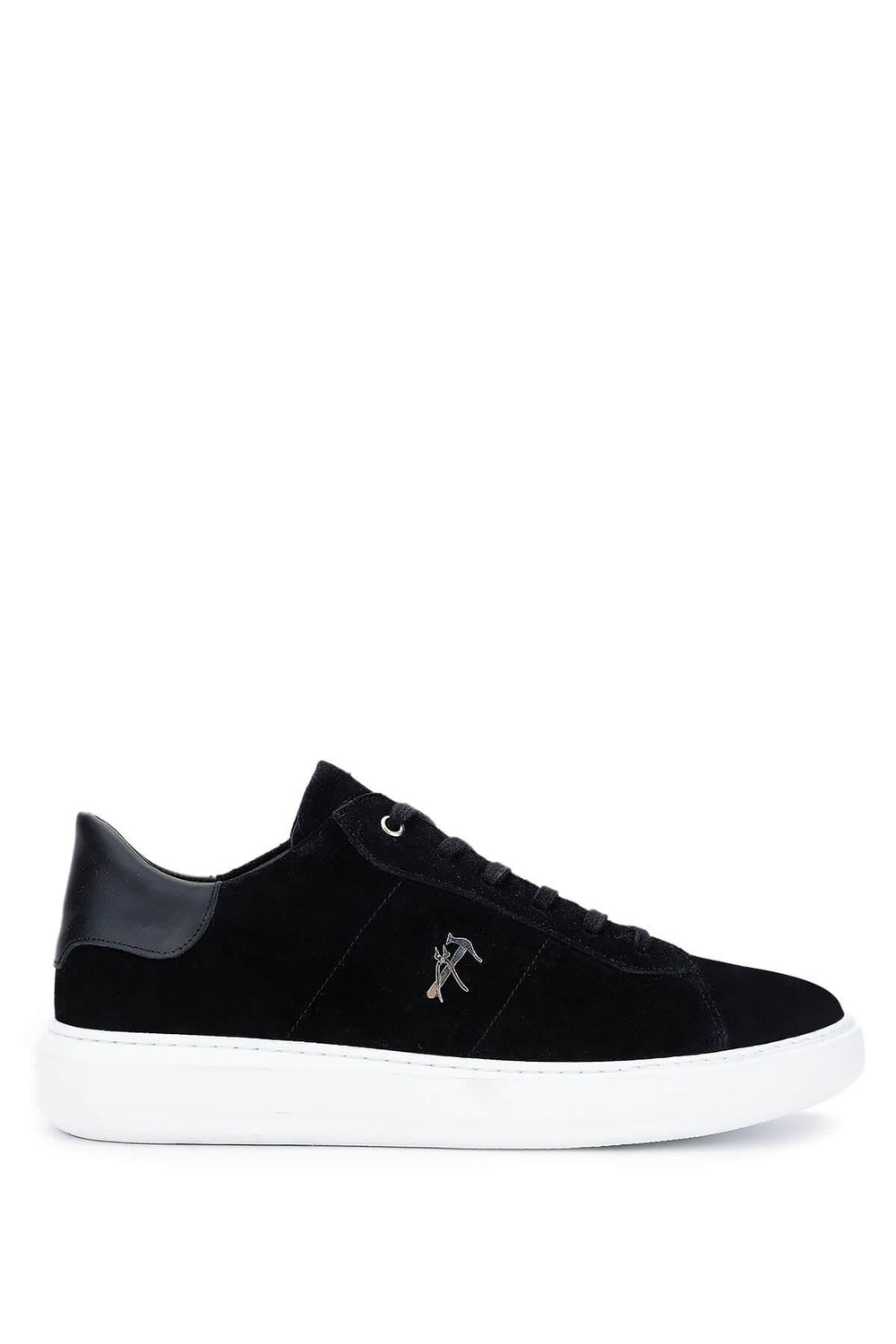 Tamer Tanca Erkek Hakiki Deri Siyah Süet Sneakers & Spor Ayakkabı