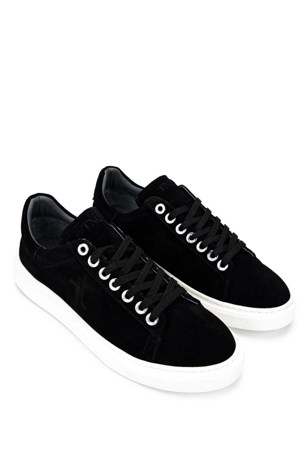 Tamer Tanca Erkek Hakiki Deri Siyah Süet Sneakers & Spor Ayakkabı