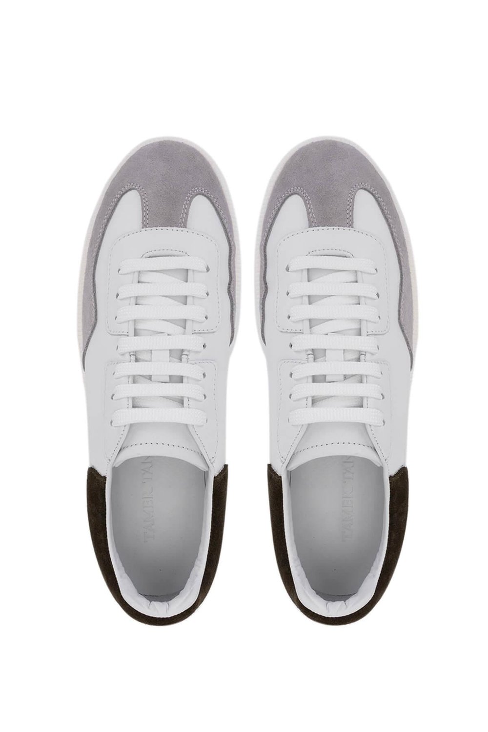 Tamer Tanca Erkek Hakiki Deri Beyaz/Taş Süet Sneakers & Spor Ayakkabı