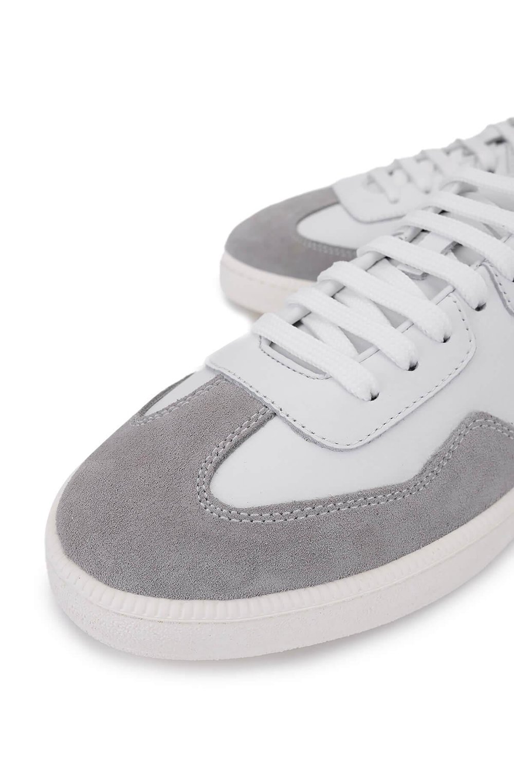 Tamer Tanca Erkek Hakiki Deri Beyaz/Taş Süet Sneakers & Spor Ayakkabı