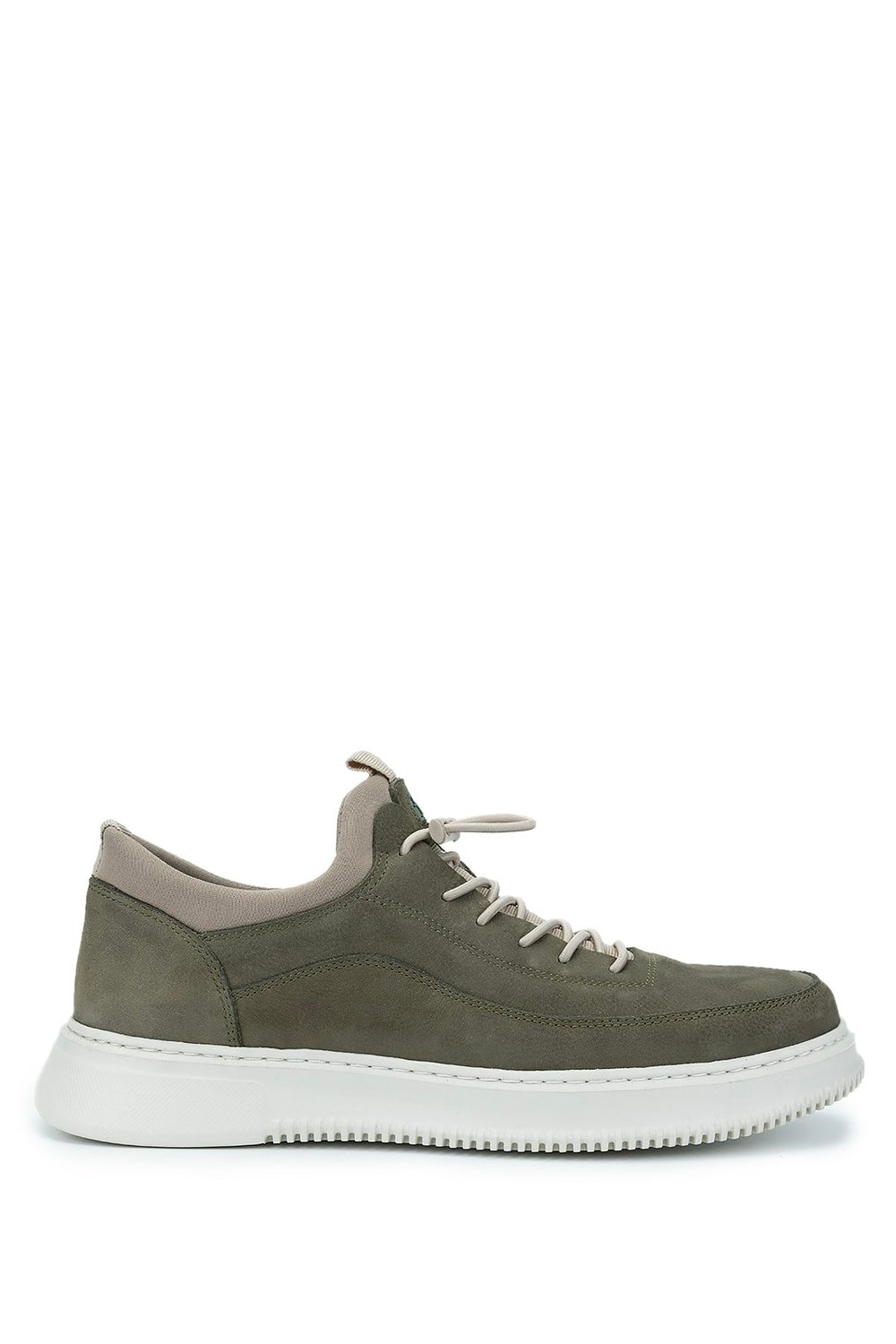 Tamer Tanca Erkek Hakiki Deri Yeşil Nubuk Sneakers & Spor Ayakkabı