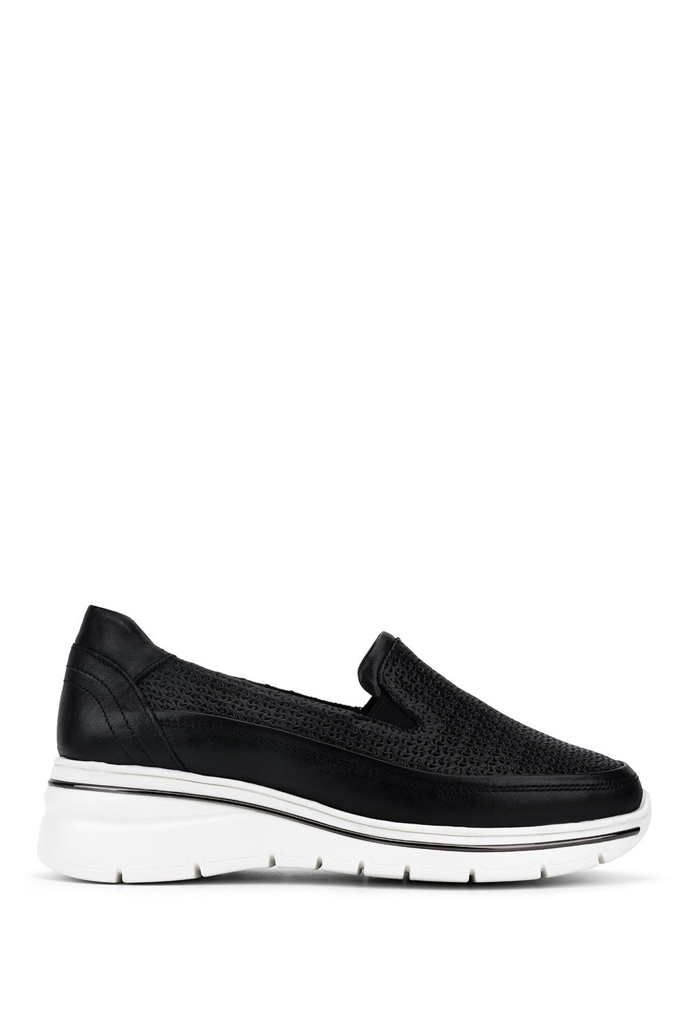 Tamer Tanca Hakiki Deri Kadın Siyah Sneakers & Spor Ayakkabı