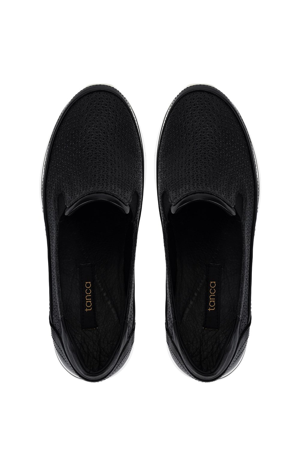 Tamer Tanca Hakiki Deri Kadın Siyah Sneakers & Spor Ayakkabı