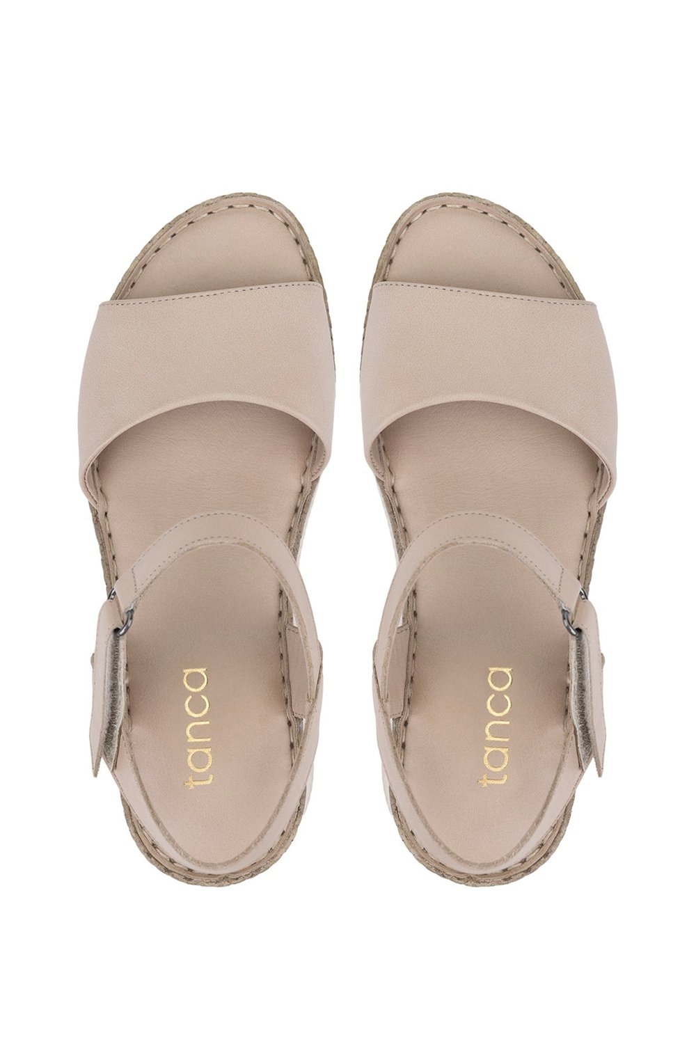 Tamer Tanca Kadın Hakiki Deri Bej Comfort Sandalet