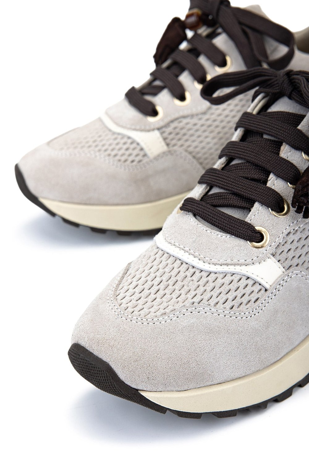 Tamer Tanca Kadın Hakiki Deri Bej Süet Sneakers & Spor Ayakkabı
