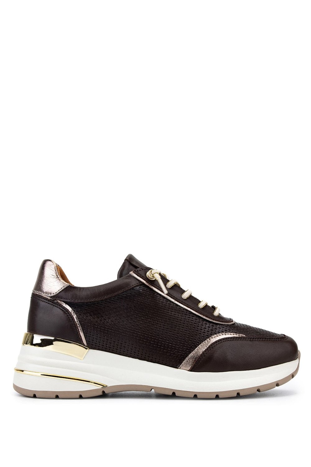 Tamer Tanca Kadın Hakiki Deri Kahverengi Sneakers & Spor Ayakkabı