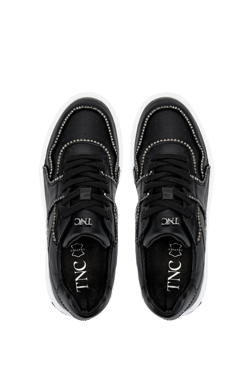 Tamer Tanca Kadın Hakiki Deri Siyah Deri Sneakers & Spor Ayakkabı