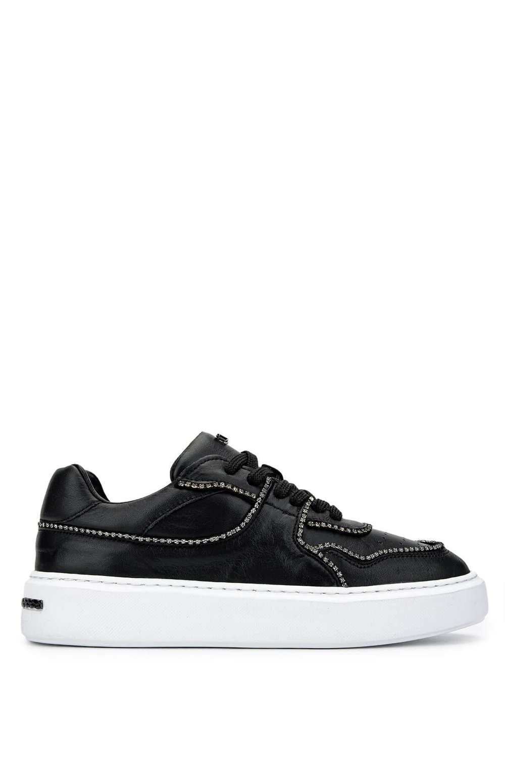 Tamer Tanca Kadın Hakiki Deri Siyah Deri Sneakers & Spor Ayakkabı