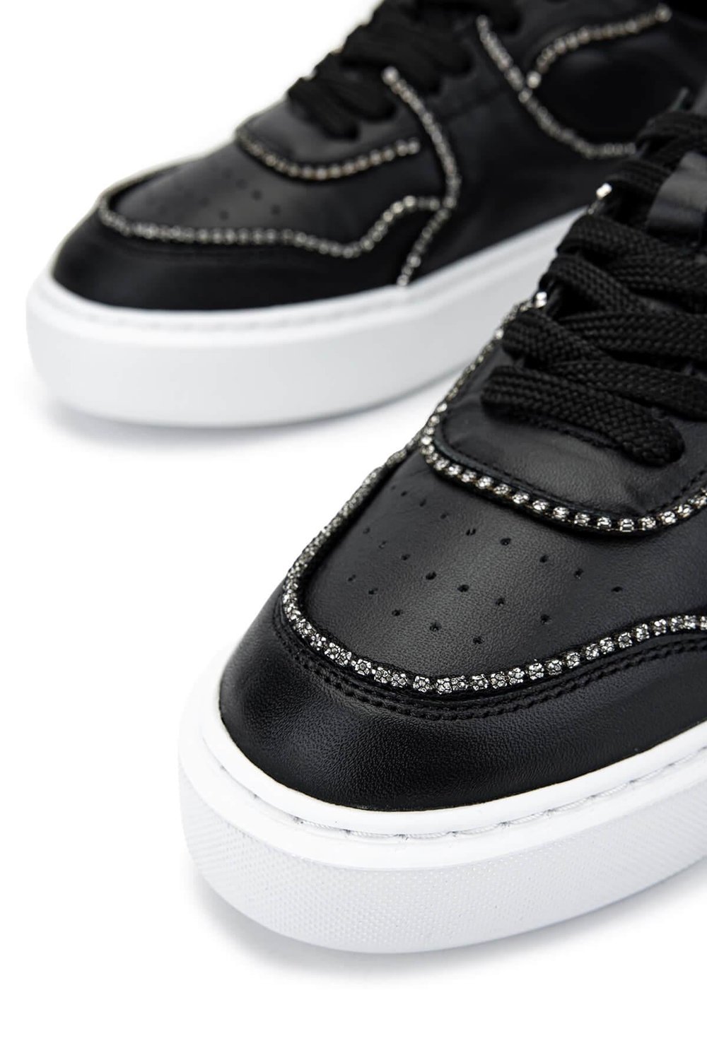 Tamer Tanca Kadın Hakiki Deri Siyah Deri Sneakers & Spor Ayakkabı