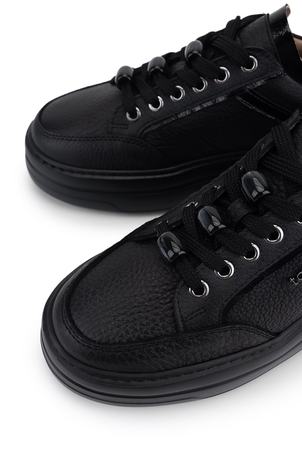 Tamer Tanca Kadın Hakiki Deri Siyah Floter Sneakers & Spor Ayakkabı