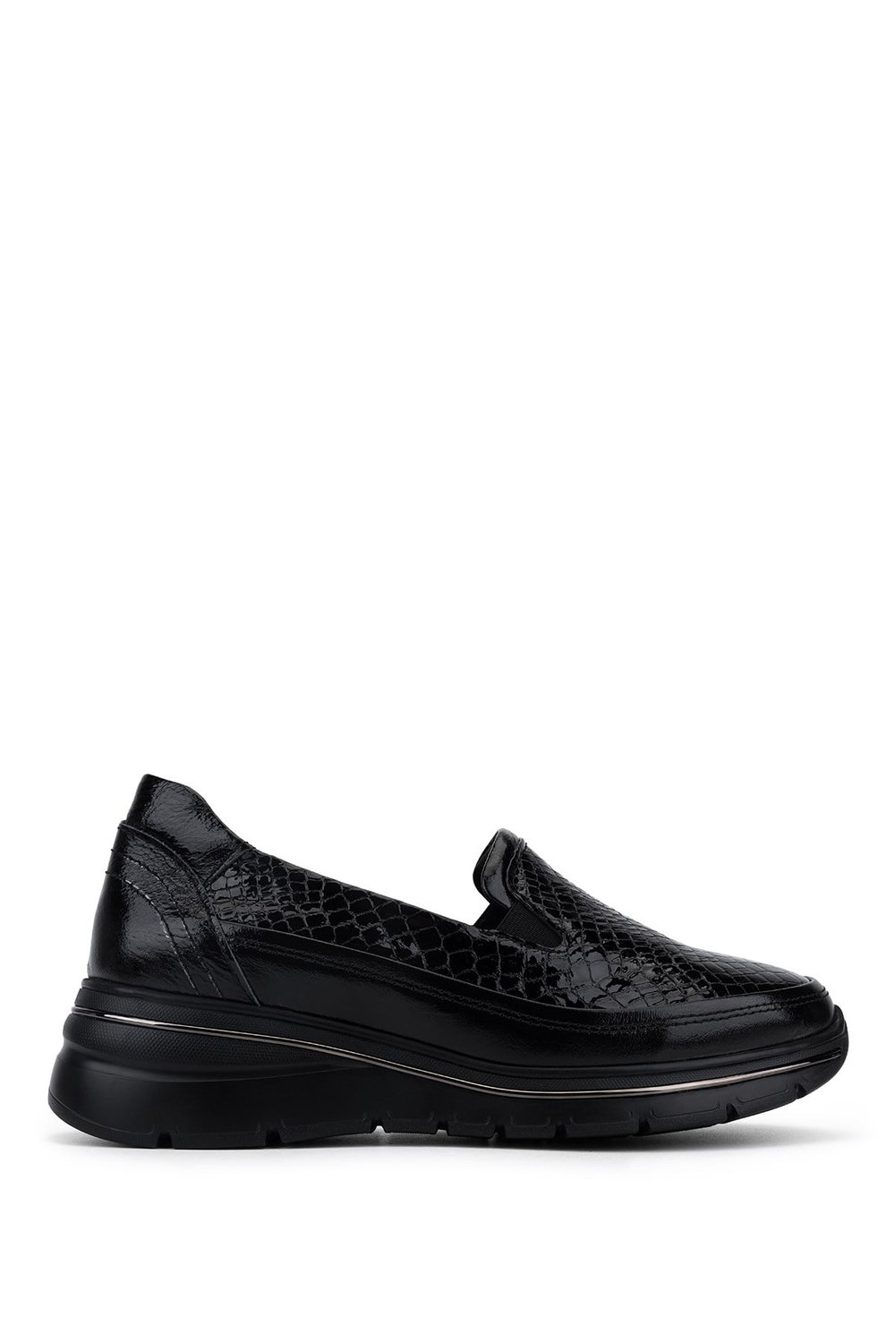 Tamer Tanca Kadın Hakiki Deri Siyah Sneakers & Spor Ayakkabı