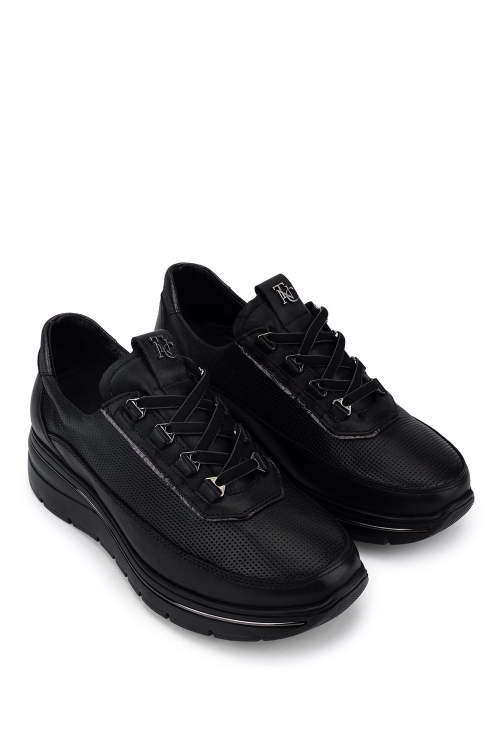 Tamer Tanca Kadın Hakiki Deri Siyah Sneakers & Spor Ayakkabı