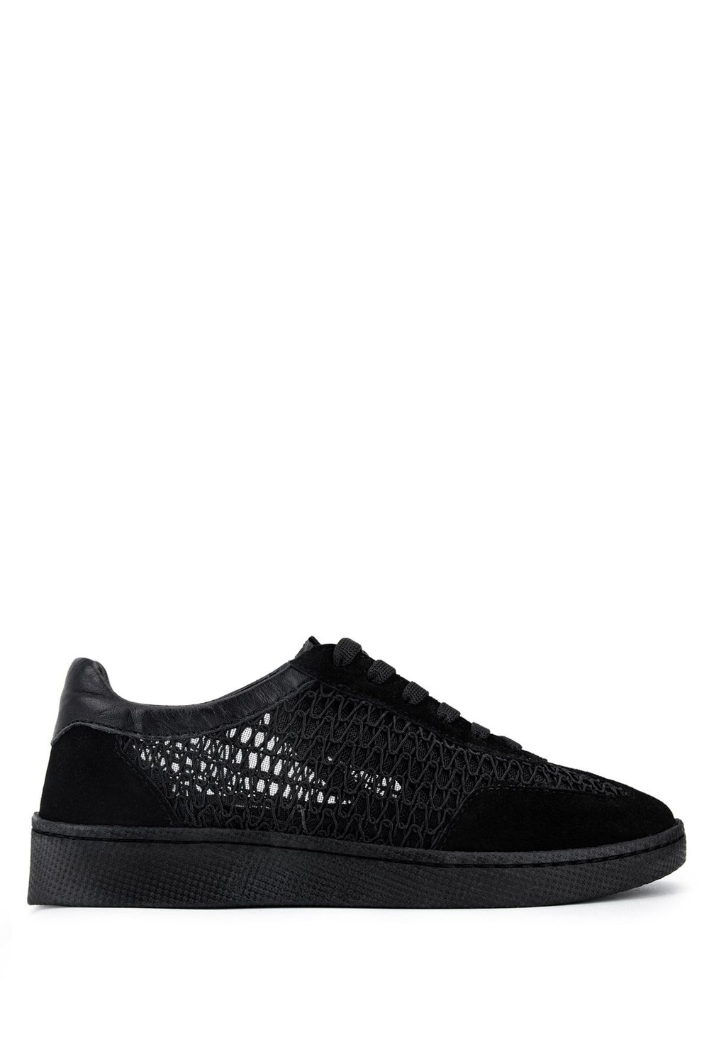Tamer Tanca Kadın Hakiki Deri Siyah Sneakers & Spor Ayakkabı