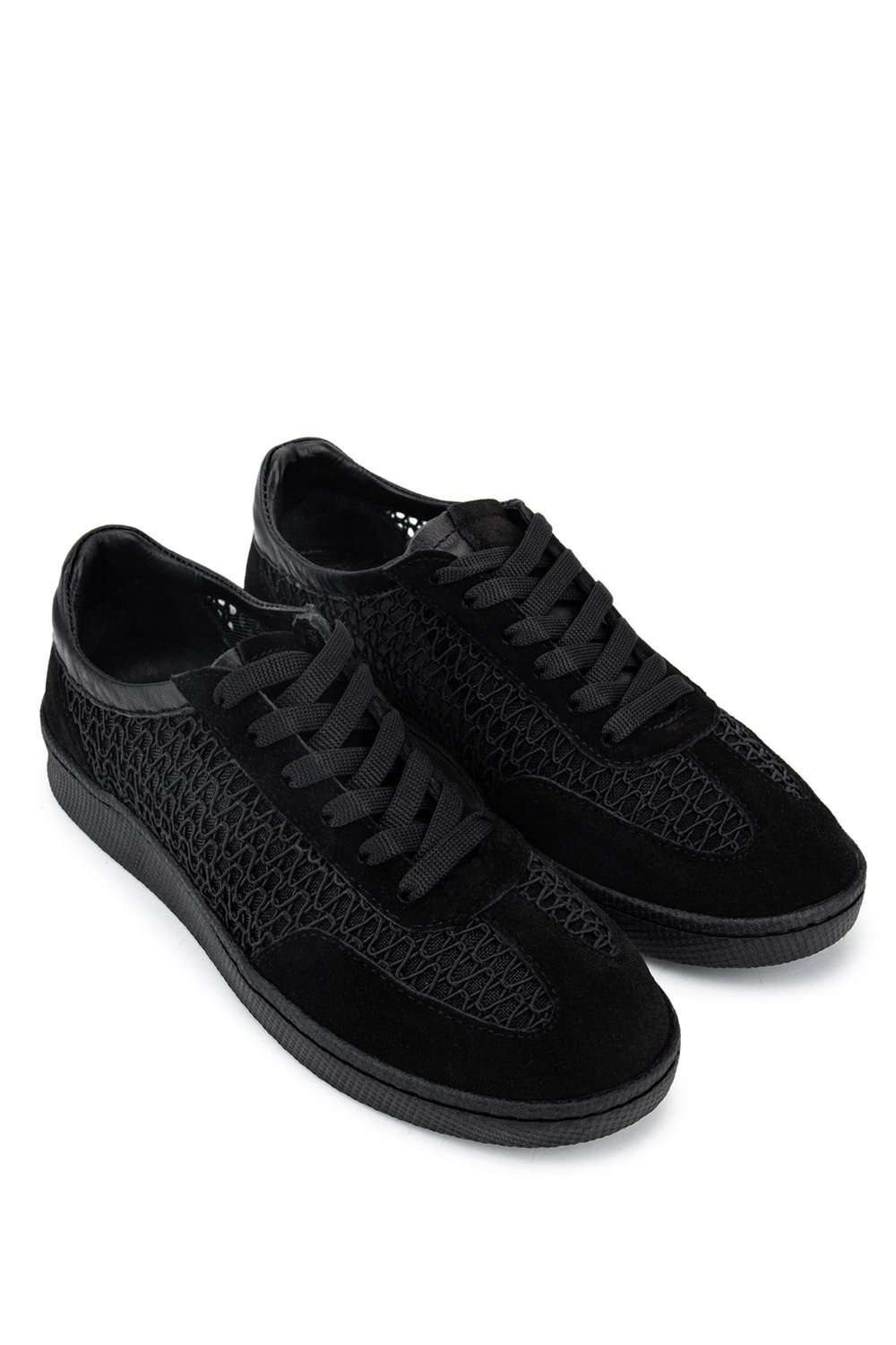 Tamer Tanca Kadın Hakiki Deri Siyah Sneakers & Spor Ayakkabı
