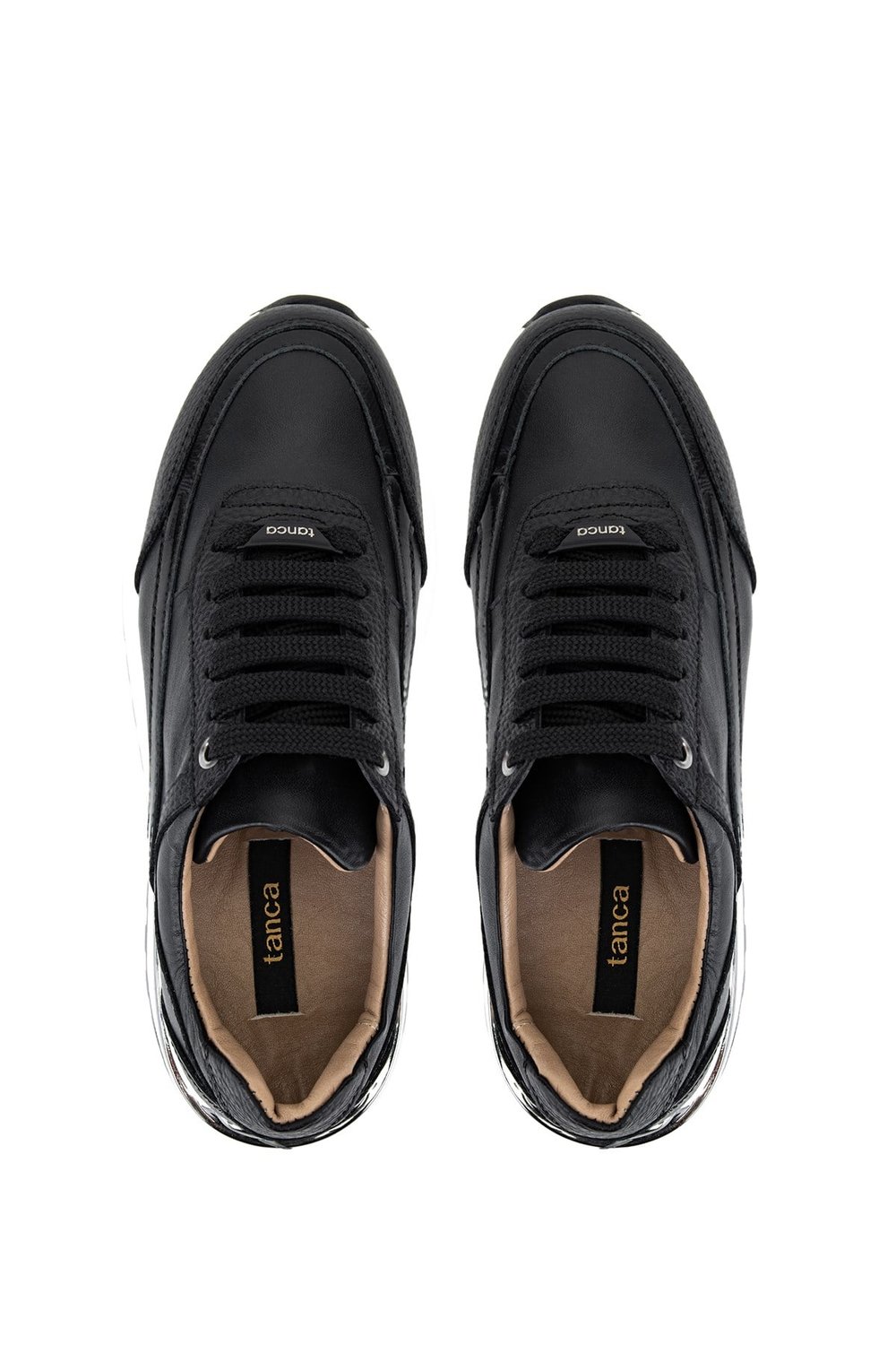 Tamer Tanca Kadın Hakiki Deri Siyah Sneakers & Spor Ayakkabı