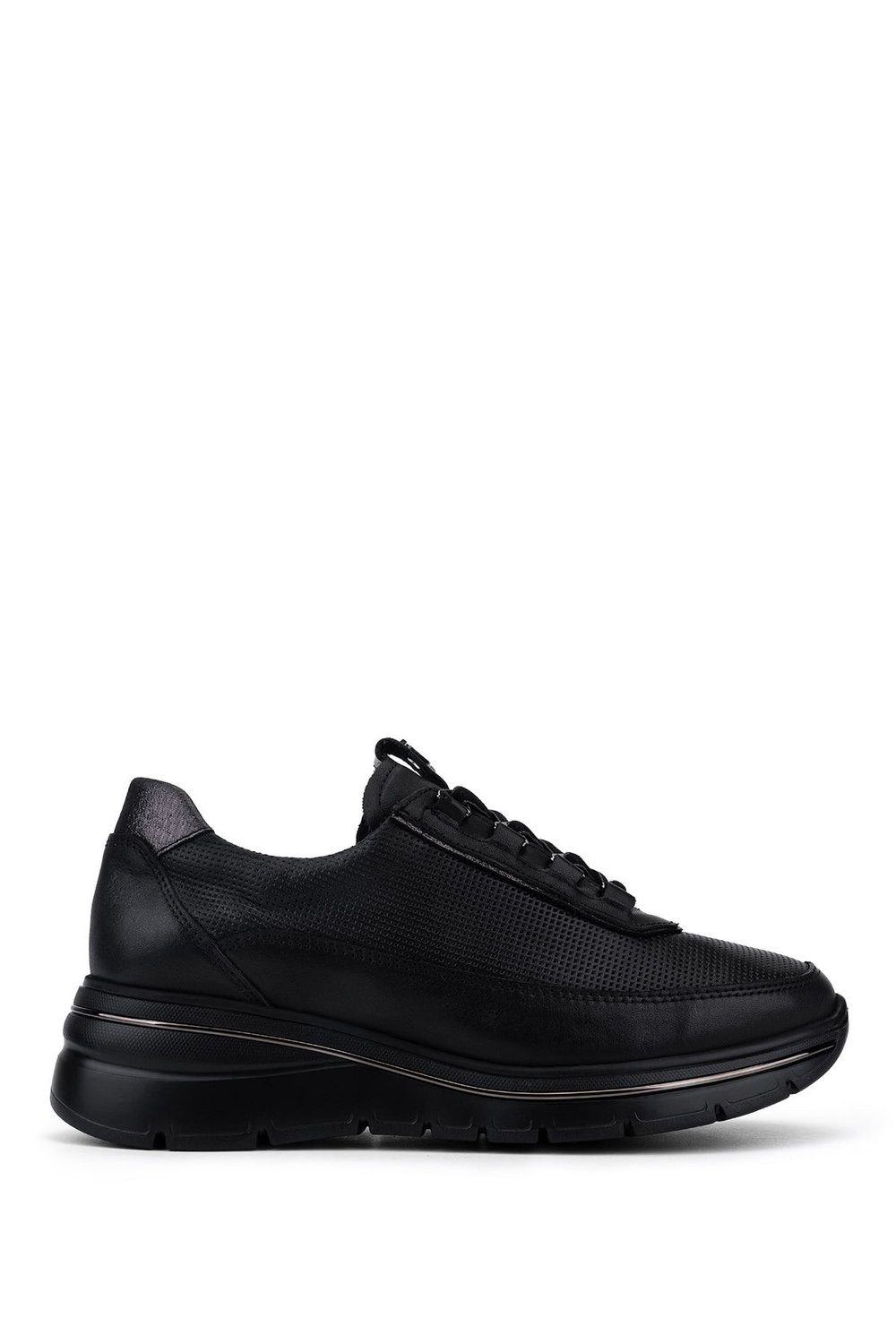 Tamer Tanca Kadın Hakiki Deri Siyah Sneakers & Spor Ayakkabı