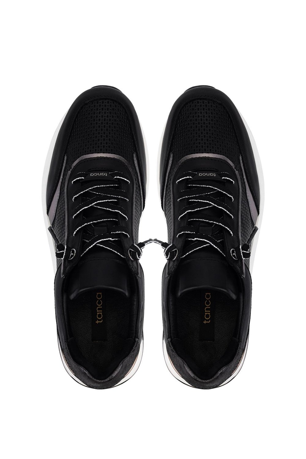 Tamer Tanca Kadın Hakiki Deri Siyah/Antrasit Sneakers & Spor Ayakkabı