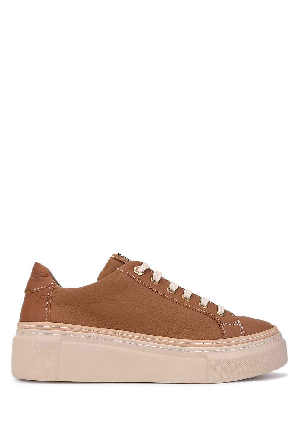 Tamer Tanca Kadın Hakiki Deri Taba Floter Sneakers & Spor Ayakkabı